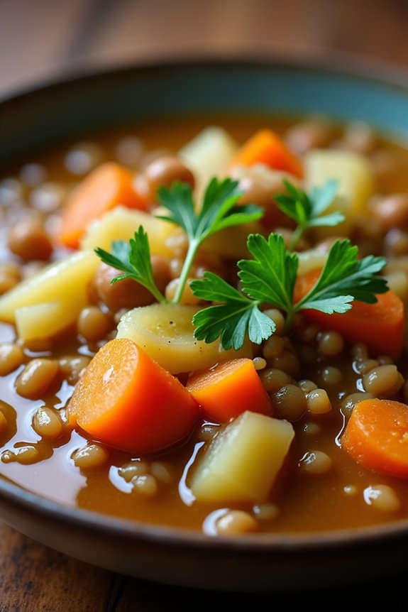 hearty cabbage lentil stew