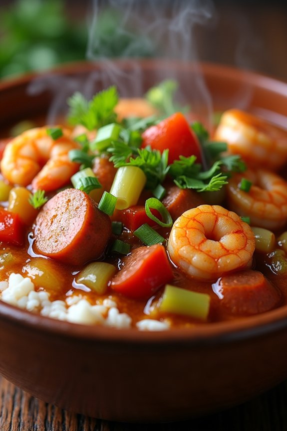 hearty cajun shrimp gumbo