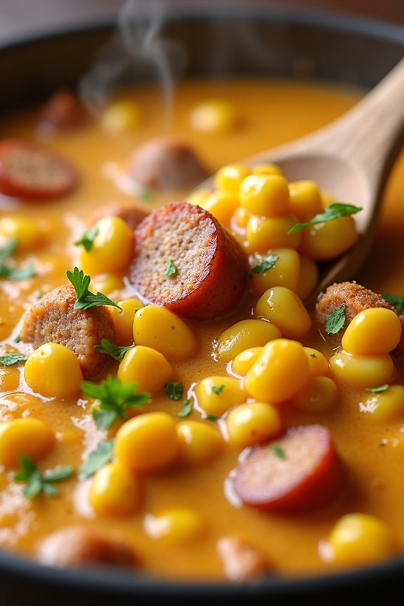 hearty cheesy corn stew