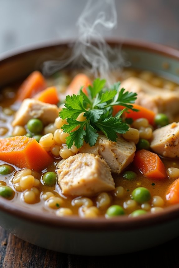hearty chicken barley stew