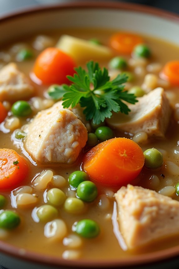 hearty chicken barley stew