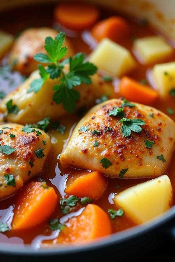 hearty chicken cabbage stew