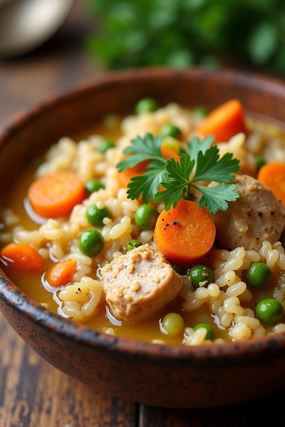hearty chicken rice stew