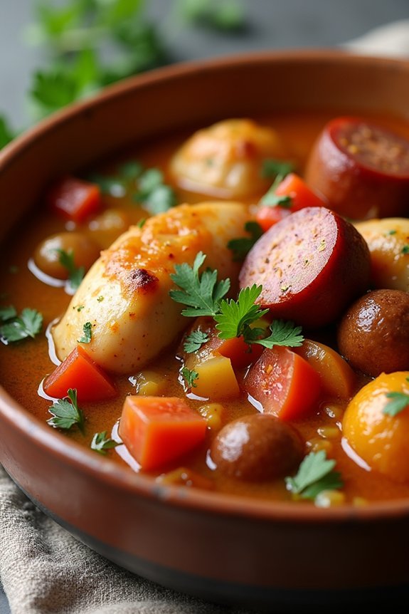 hearty chicken sausage stew