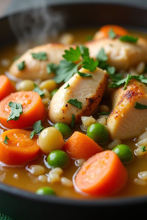 hearty chicken wild rice stew