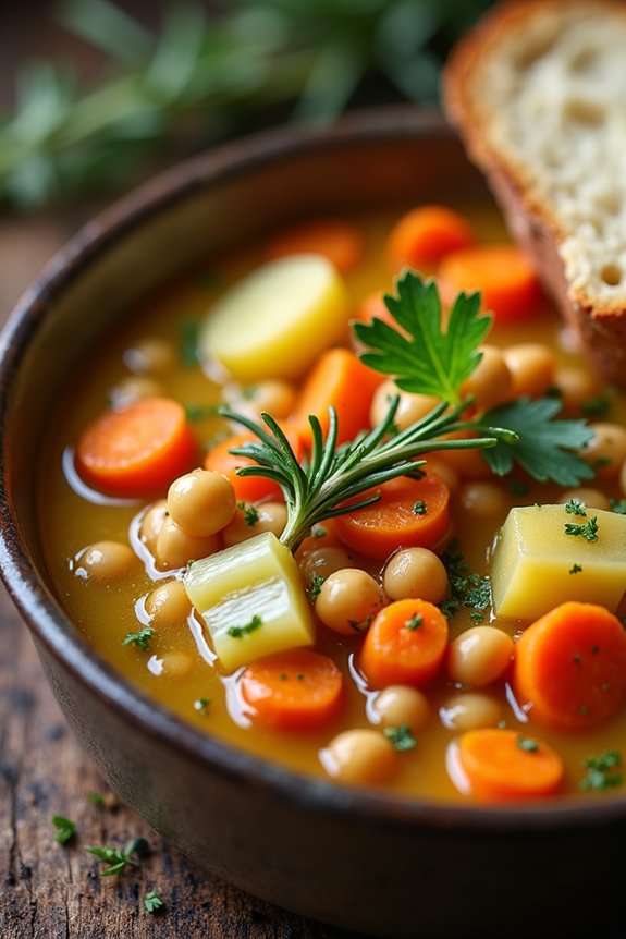 hearty chickpea vegetable soup