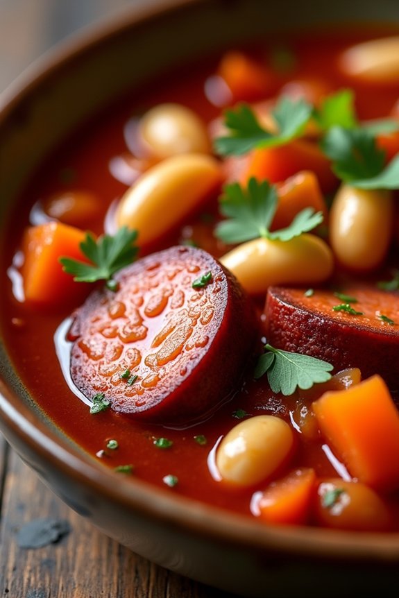 hearty chorizo bean stew