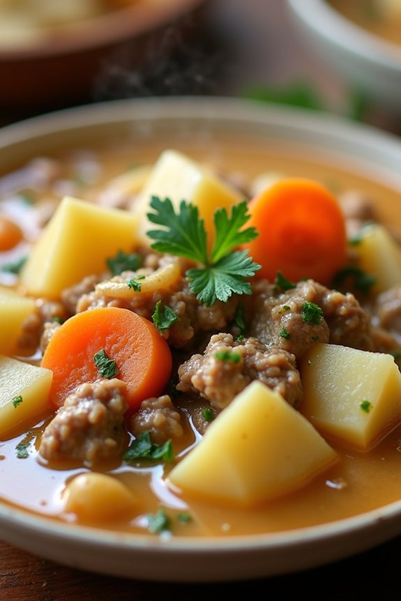hearty creamy beef stew
