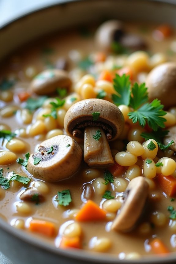 hearty creamy mushroom stew