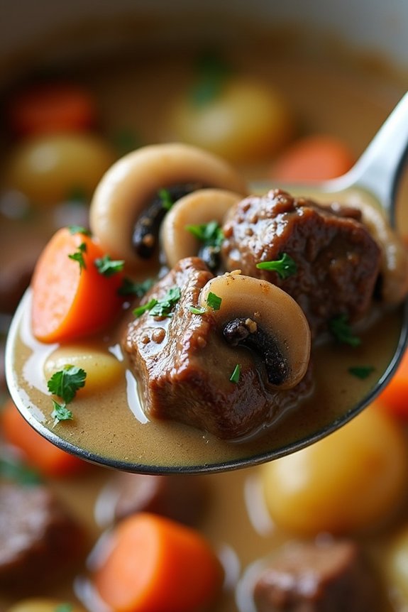hearty creamy mushroom stew