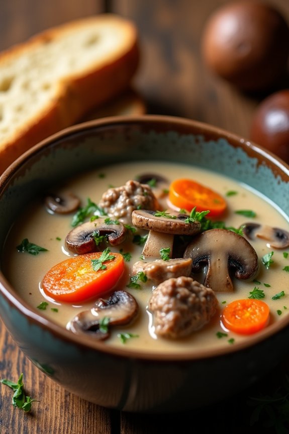 hearty creamy venison stew
