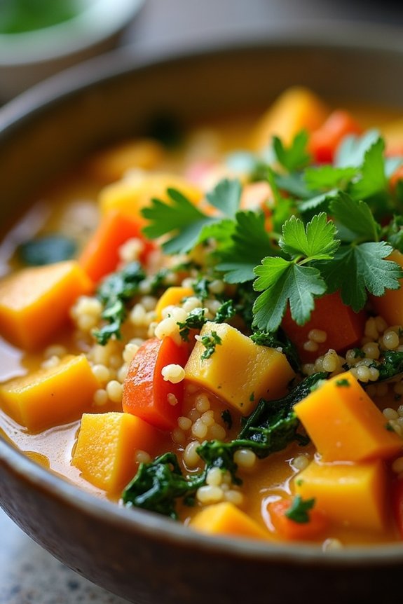hearty curried quinoa stew