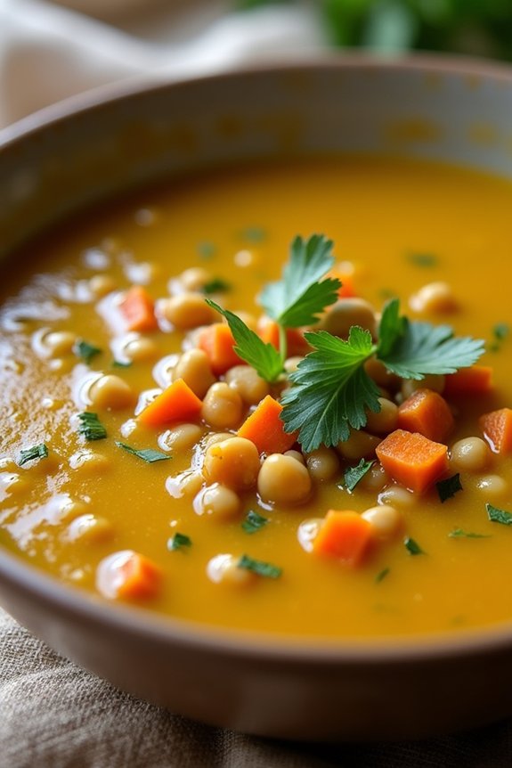 hearty curry lentil soup