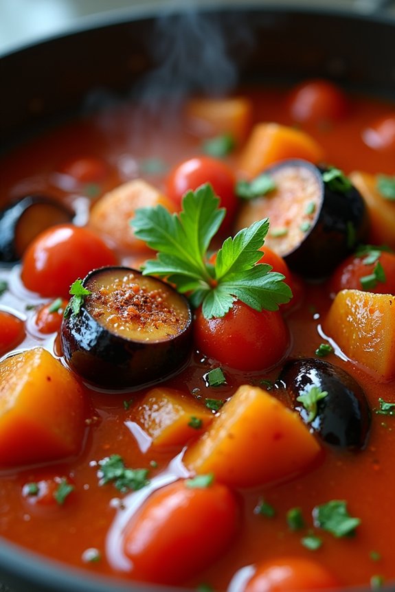 hearty eggplant tomato stew