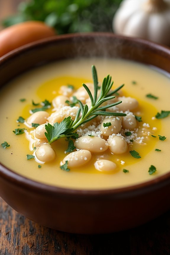 hearty garlic rosemary soup