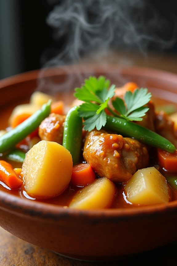 hearty ginger soy chicken stew