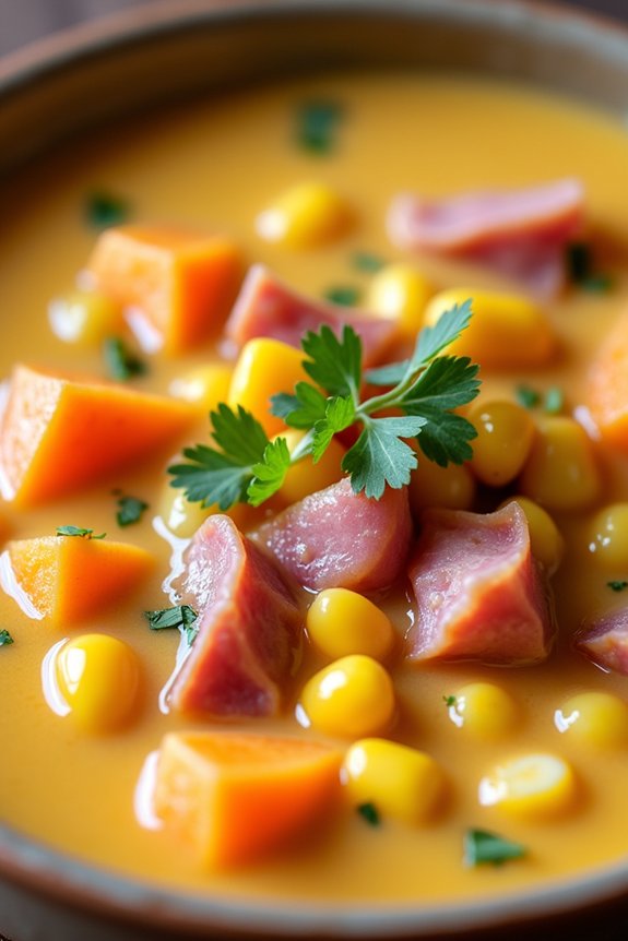 hearty ham and corn soup
