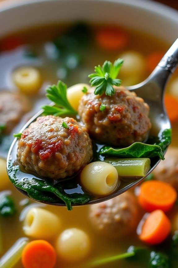 hearty italian meatball soup