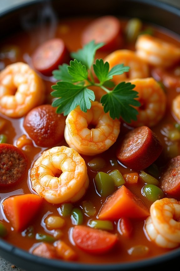 hearty keto shrimp stew