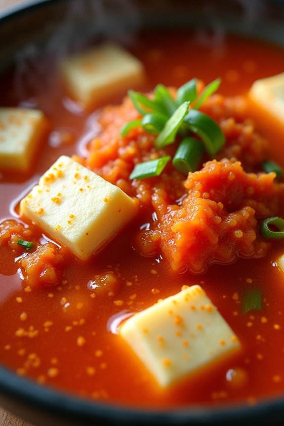 hearty kimchi tofu stew