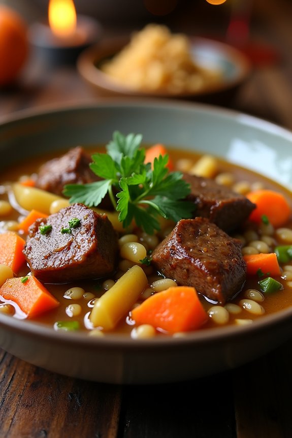 hearty lamb barley stew