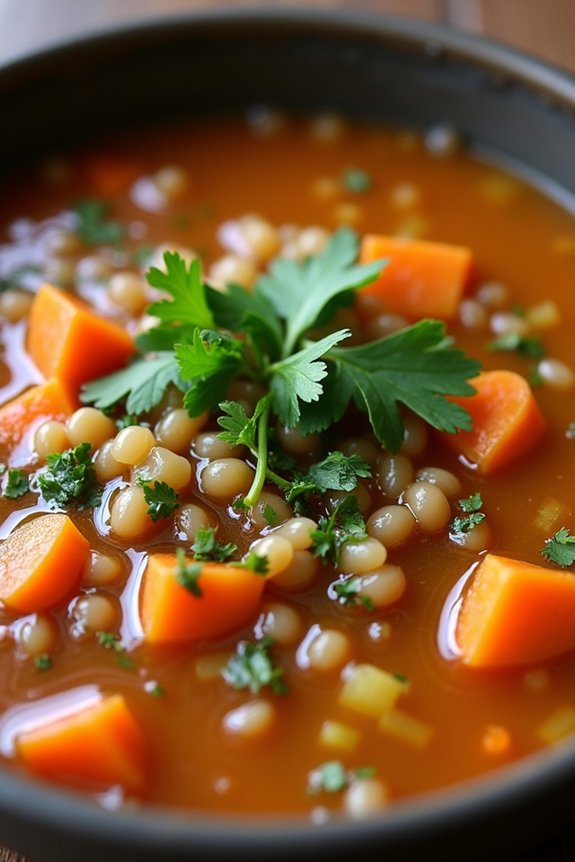 hearty lentil cabbage soup