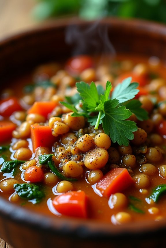 hearty lentil tomato stew