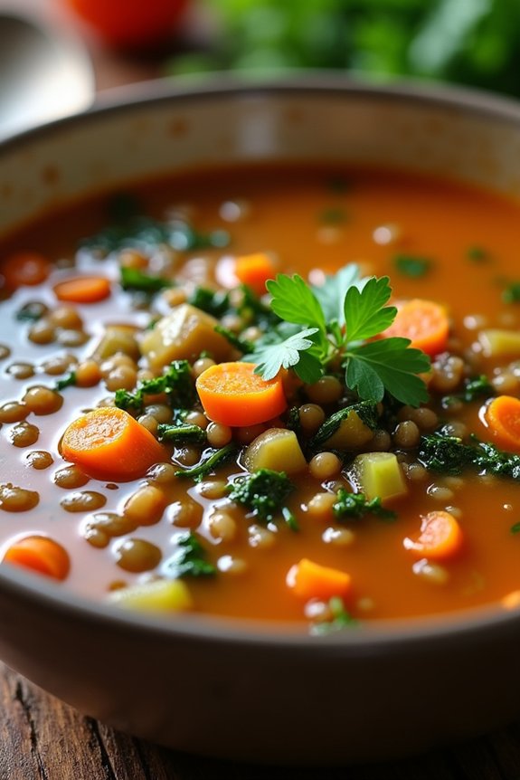 hearty lentil vegetable soup