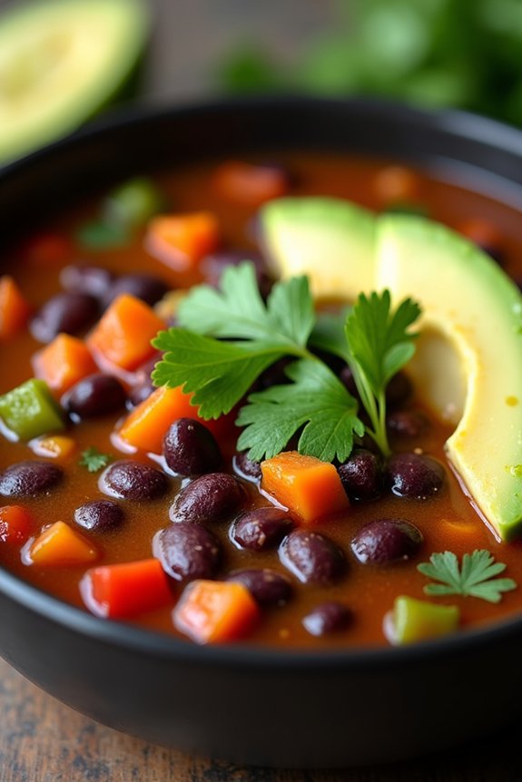 hearty low sodium black bean soup
