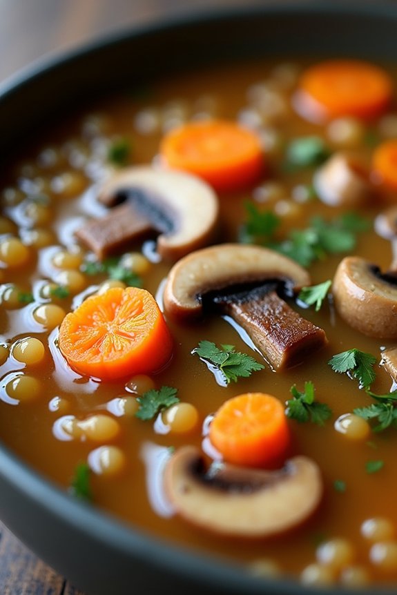 hearty low sodium mushroom soup