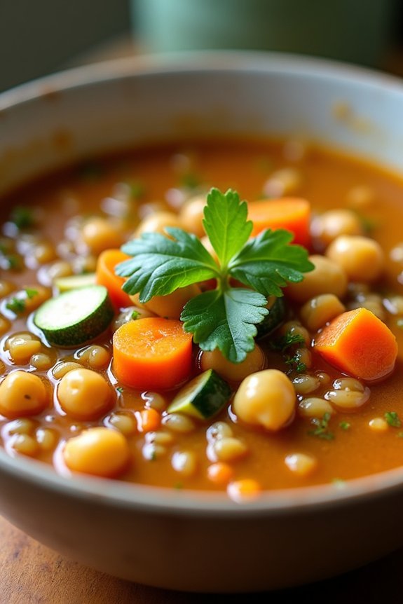 hearty moroccan chickpea soup