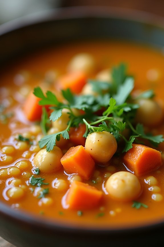hearty moroccan lentil soup