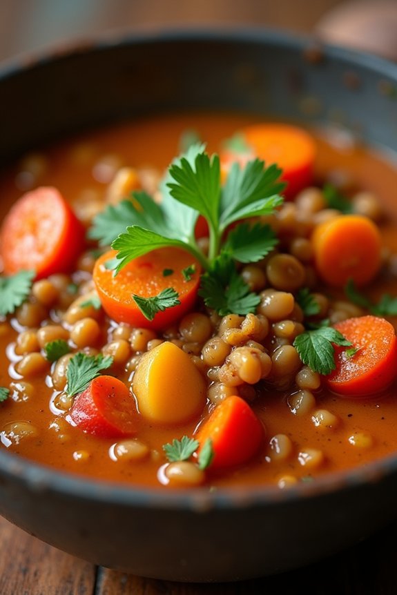 hearty moroccan lentil stew
