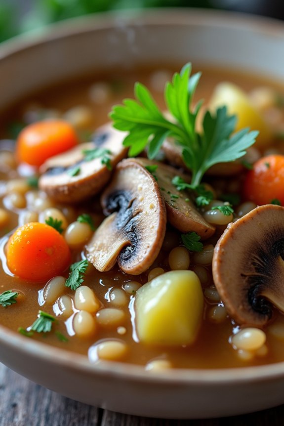 hearty mushroom barley stew