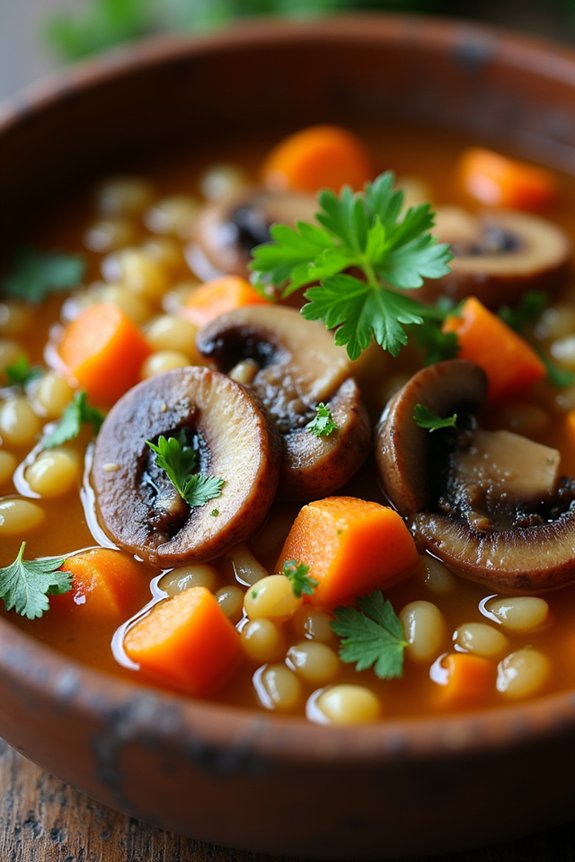 hearty mushroom barley stew