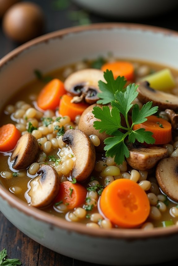 hearty mushroom barley stew