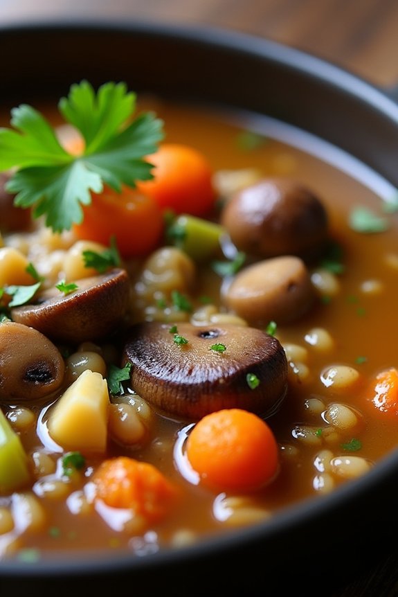 hearty mushroom barley stew
