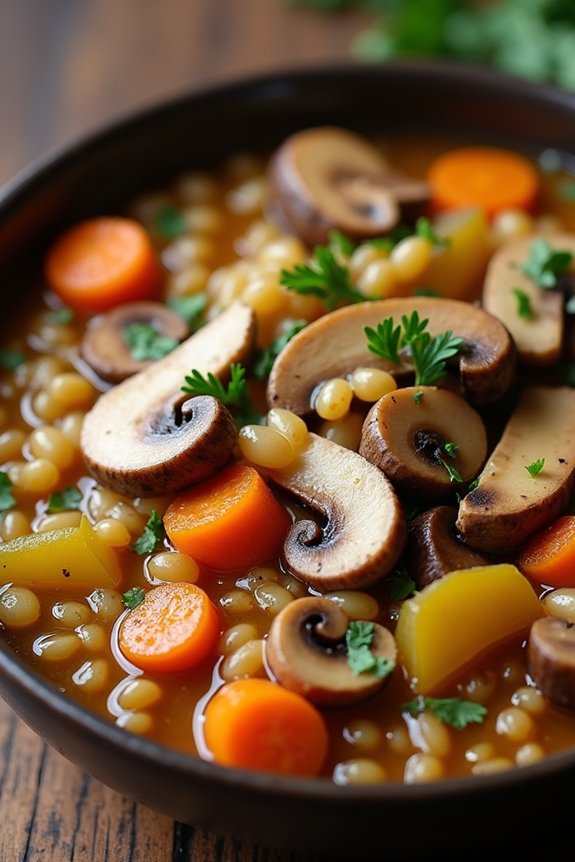 hearty mushroom barley stew