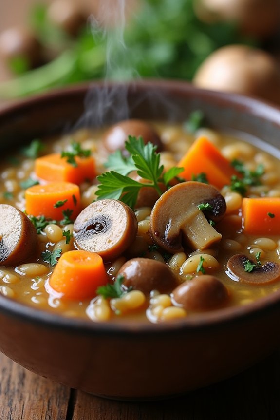hearty mushroom barley stew