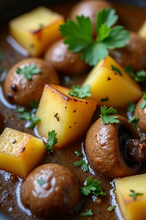 hearty mushroom potato stew