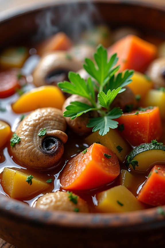 hearty mushroom vegetable stew