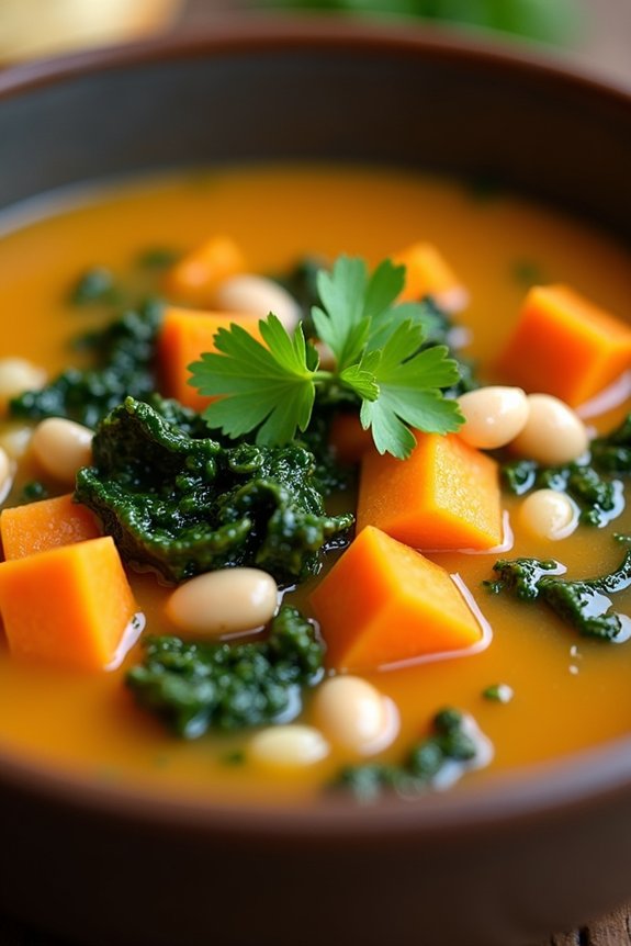 hearty nourishing sweet potato soup