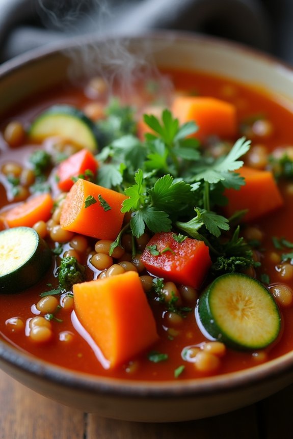 hearty nutritious lentil stew