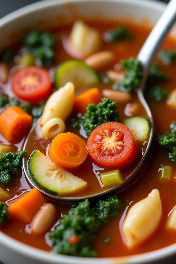 hearty nutritious minestrone soup