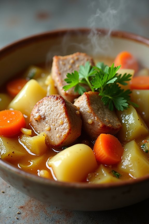 hearty pork and cabbage stew