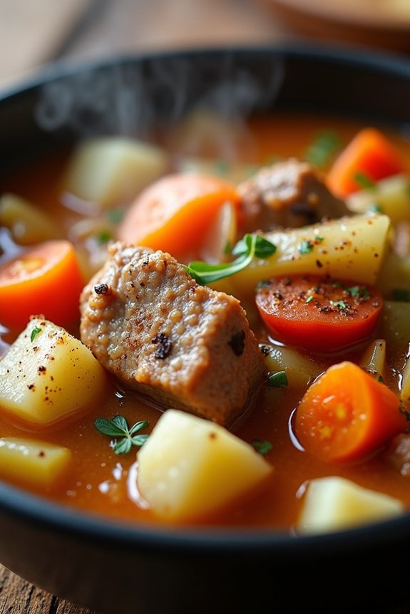 hearty pork cabbage stew