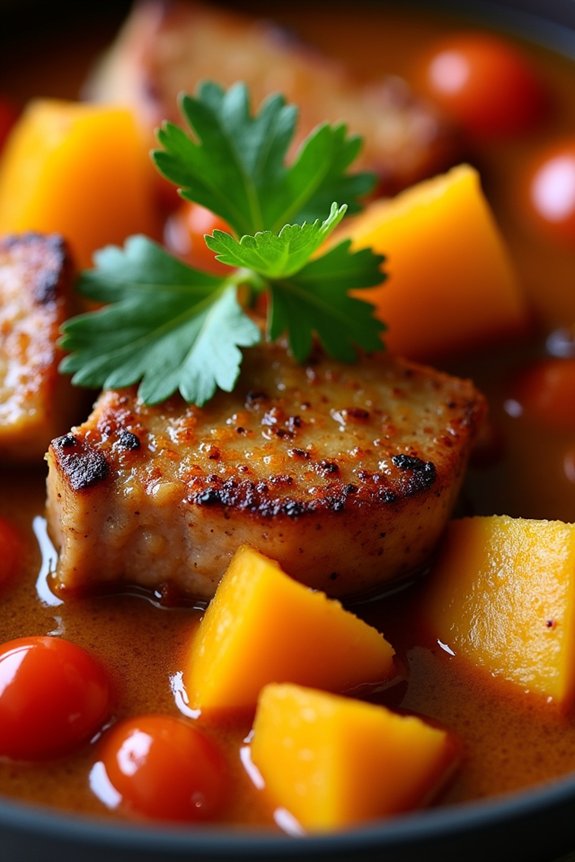 hearty pork pumpkin stew