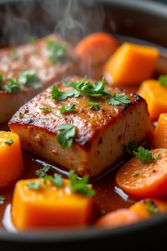 hearty pork sweet potato stew