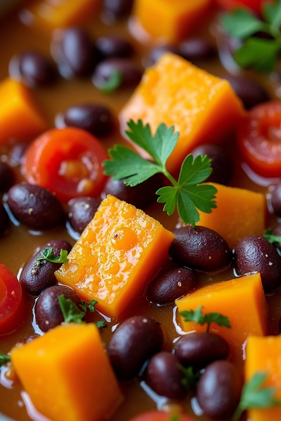 hearty pumpkin black bean stew