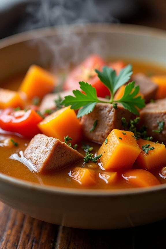 hearty pumpkin pork stew